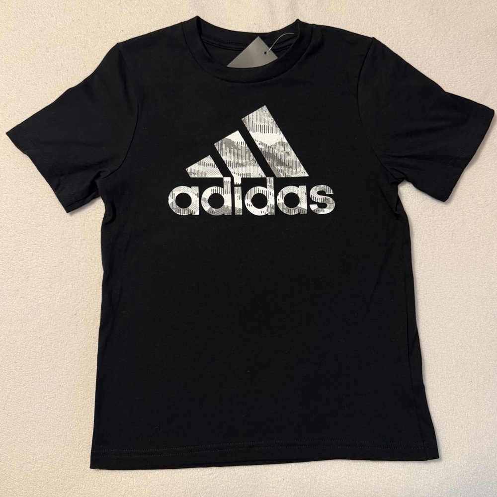 NEW Black Adidas Shirt boys size 6